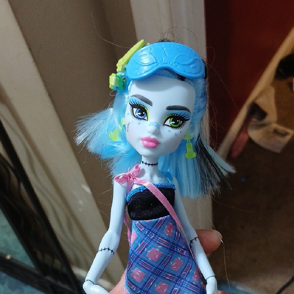 Monster High Doll with Blue Hair and Dress